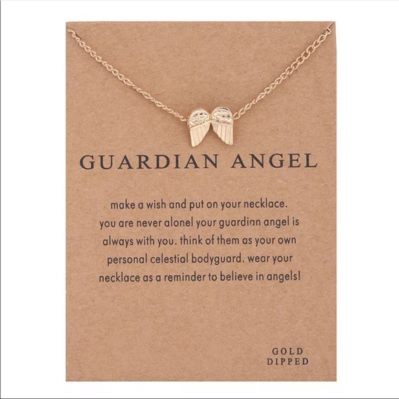 GOLD - GUARDIAN ANGEL ♡ Necklace GIFT - Picture 1 of 7